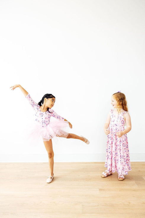 retro-daydream-3-4-sleeve-tutu-leotard Mila & Rose - Sophia's Style-2